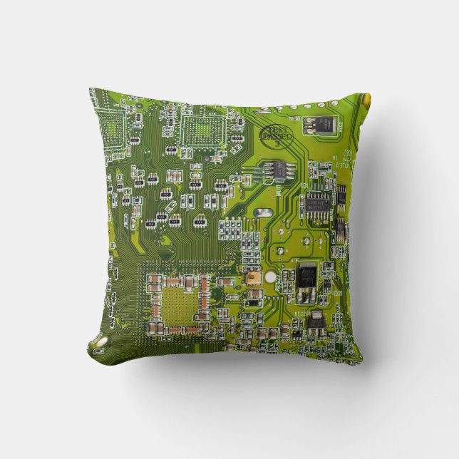 Coussin Circuit imprimé circuit imprimé circuit vert circu (Recto)