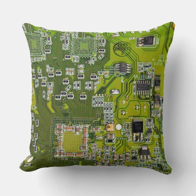 Coussin Circuit imprimé circuit imprimé circuit vert circu (Recto)