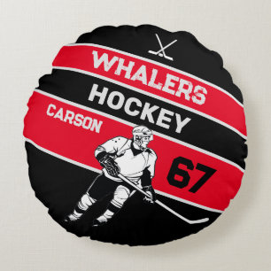 Coussin circulaire de hockey personnalisé