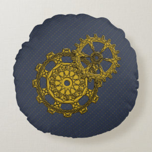 Coussin circulaire tissé