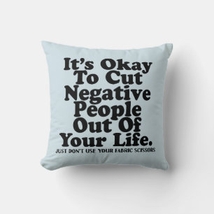 Coussin Ciseaux de couture drôles Citation Quilter Sewist 
