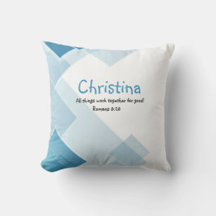 Coussin Citation biblique inspirante et encourageante avec