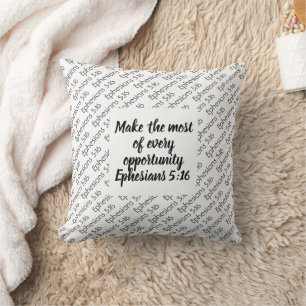Coussin Citation chrétienne d'inspiration moderne