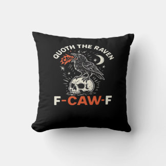 Coussin Citation Corbeau F-Caw-F