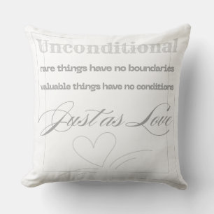 Coussin Citation d'amour inconditionnel 