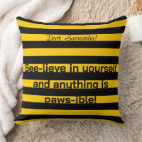Citation d'amour mignonne Bumble Bee Stripes Motif