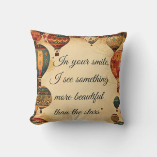 Coussin Citation d'amour romantique Typographie-Anniversai