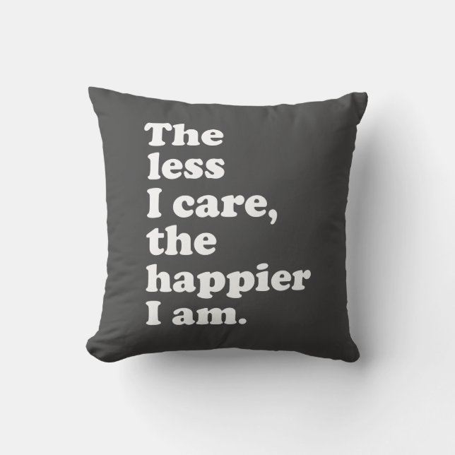 Coussin Citation d'attitude sarcastique amusante et inspir (Recto)
