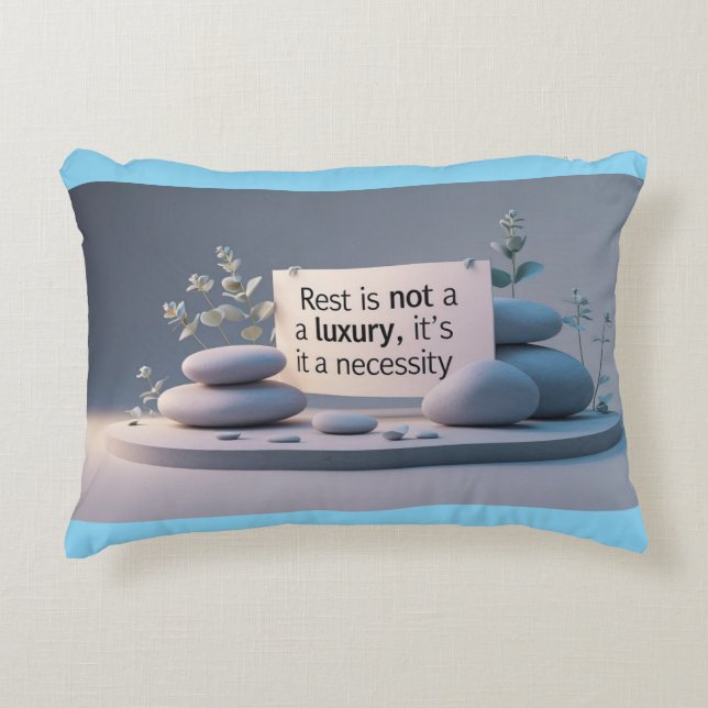 Coussin - Citation d'auto-soins à l'oreiller (Devant)