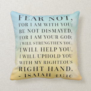 Coussin Citation de bible de 41:10 d'Isaïe