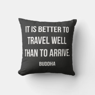 Coussin Citation de Bouddha pour un Voyage Réussi Plus Tar