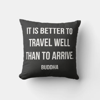 Coussin Citation de Bouddha pour un Voyage Réussi Plus Tar