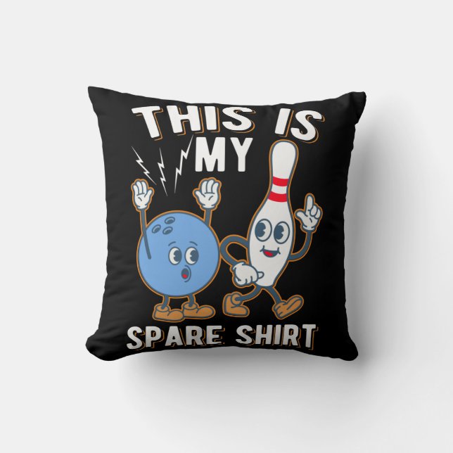Coussin Citation de Bowling drôle C'est ma réserve (Recto)