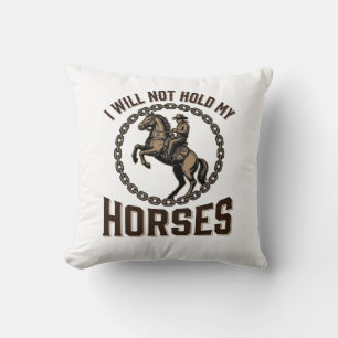 Coussin Citation de cheval drôle Design vintage de conduit