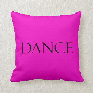 Coussin Citation de danse inspirée rose-chaud