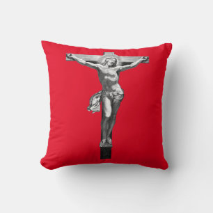 Coussin Citation de la Bible ART Jésus Christ Croix sON oF