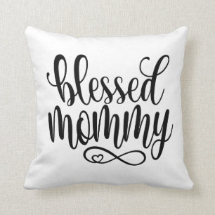 Coussin Citation de la Fête des mères bénies Lancer l'