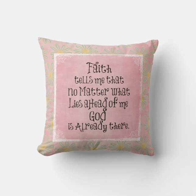 Coussin Citation de la foi inspirante (Recto)