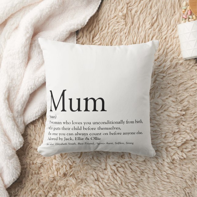 Coussin Citation de la meilleure définition de maman du mo (Couverture)