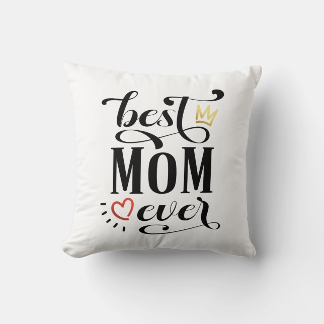Coussin Citation de la meilleure maman pour la Fête des mè (Recto)