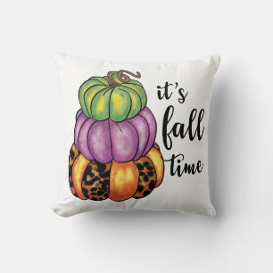 Coussin Citation de l'heure d'automne Colorée Citrouille C