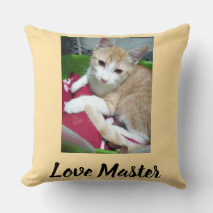 Coussin Citation de Love Master Cat Photo d'humour