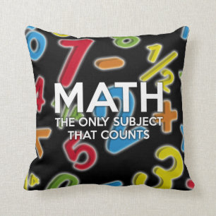 Coussin Citation de maths drôle Le seul sujet qui compte