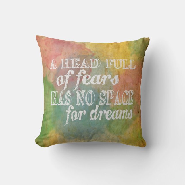 Coussin Citation de motivation, citation inspirée (Recto)