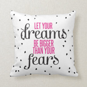 Coussin Citation de motivation de rêves