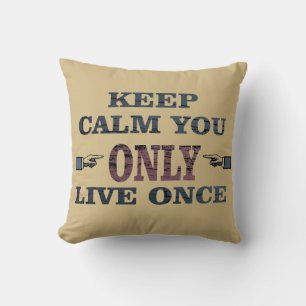 Coussin Citation de motivation de vie