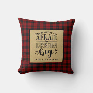 Coussin Citation de motivation inspirée Lumberjack Buffalo