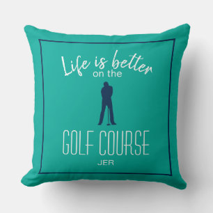 Coussin Citation de parcours de golf de golf La vie est pl