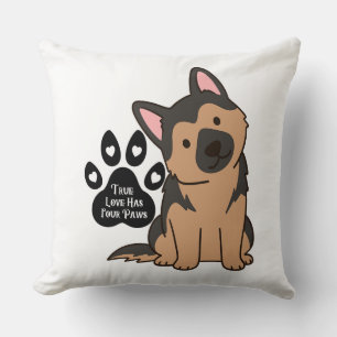 Coussin Citation de patte de chiot berger allemand mignon