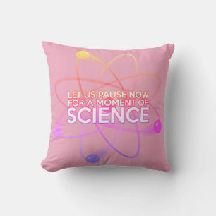 Coussin Citation de science drôle Moderne Cool Fille Rose