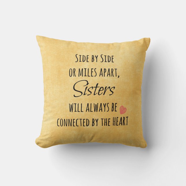 Coussin Citation de soeur inspirante (Recto)