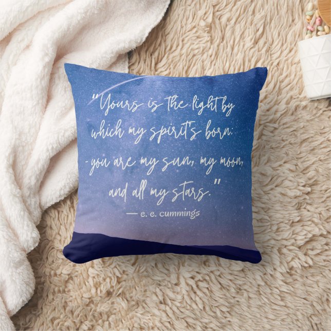 Coussin Citation de Stars romantiques Cummings (Couverture)