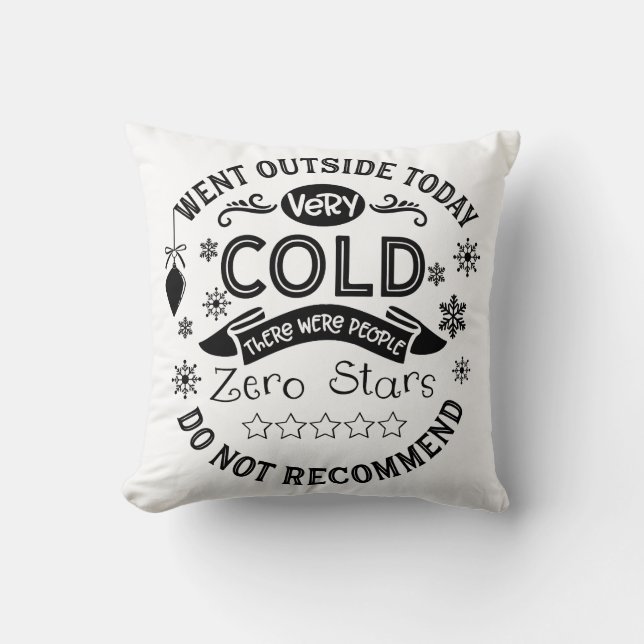 Coussin Citation de vacances de Noël d'hiver (Recto)