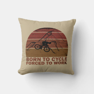 Coussin Citation de VTT motivationnelle - Cyclisme drôle