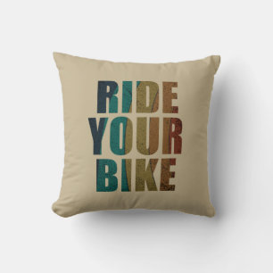 Coussin Citation de VTT motivationnelle - Cyclisme drôle