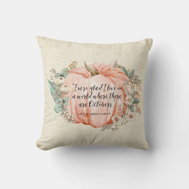 Coussin Citation d'octobre d'Anne of Green Gables (Recto)