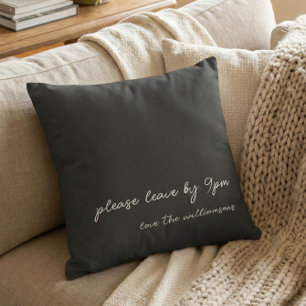 Coussin Citation drôle Humour Introverti Personnalisé Noir