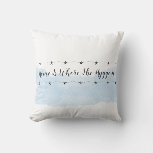 Coussin Citation du Pastel Blue Hygge Home (Recto)