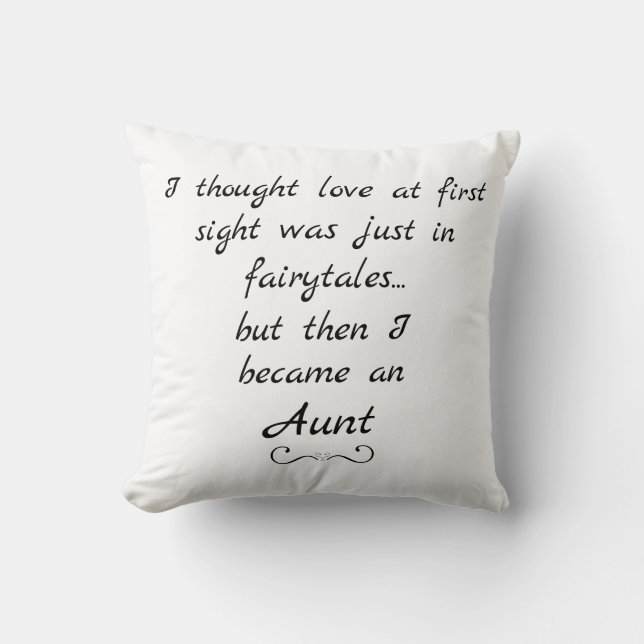 Coussin Citation Élégante de la typographie de la tante de (Recto)