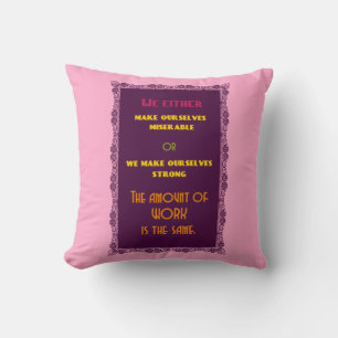 Coussin Citation inspirante positive sur la vie