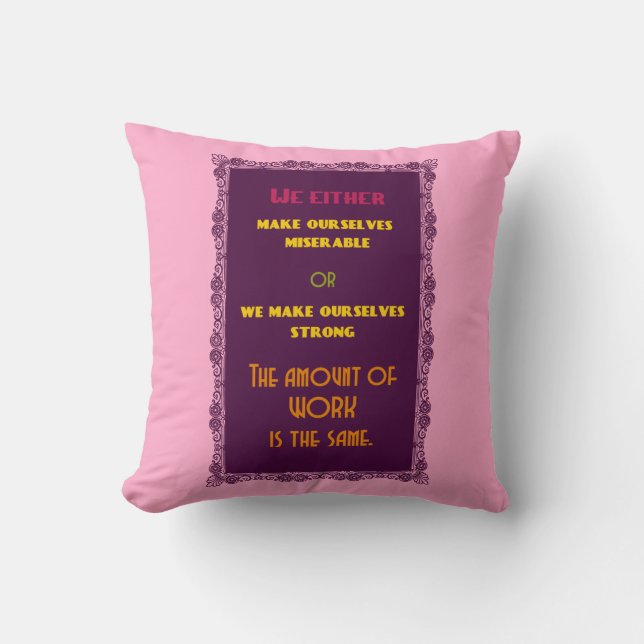Coussin Citation inspirante positive sur la vie (Recto)