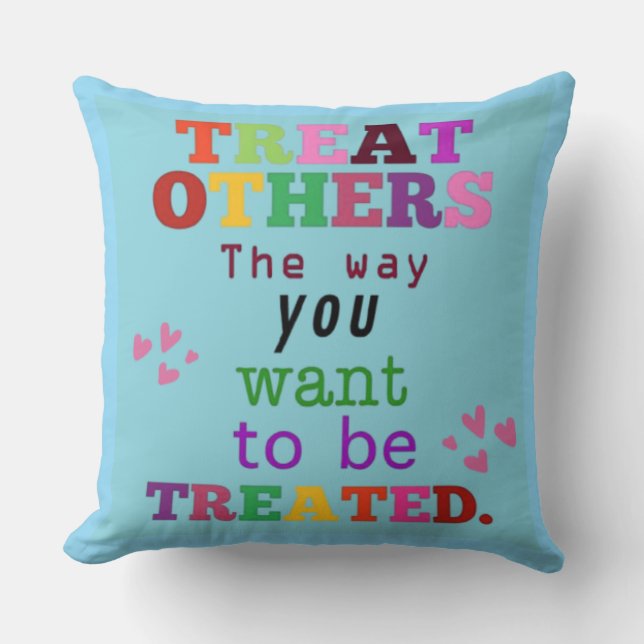 Coussin Citation Inspirationnelle pour enfants Lancer l'or (Recto)
