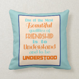 Coussin Citation inspirée sur l'amitié