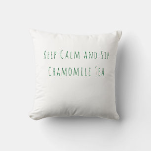 Coussin Citation minimaliste pour rester calme et boire du