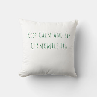 Coussin Citation minimaliste pour rester calme et boire du