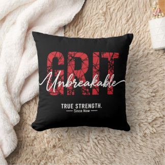 Coussin Citation motivante d'une ténacité incassable 